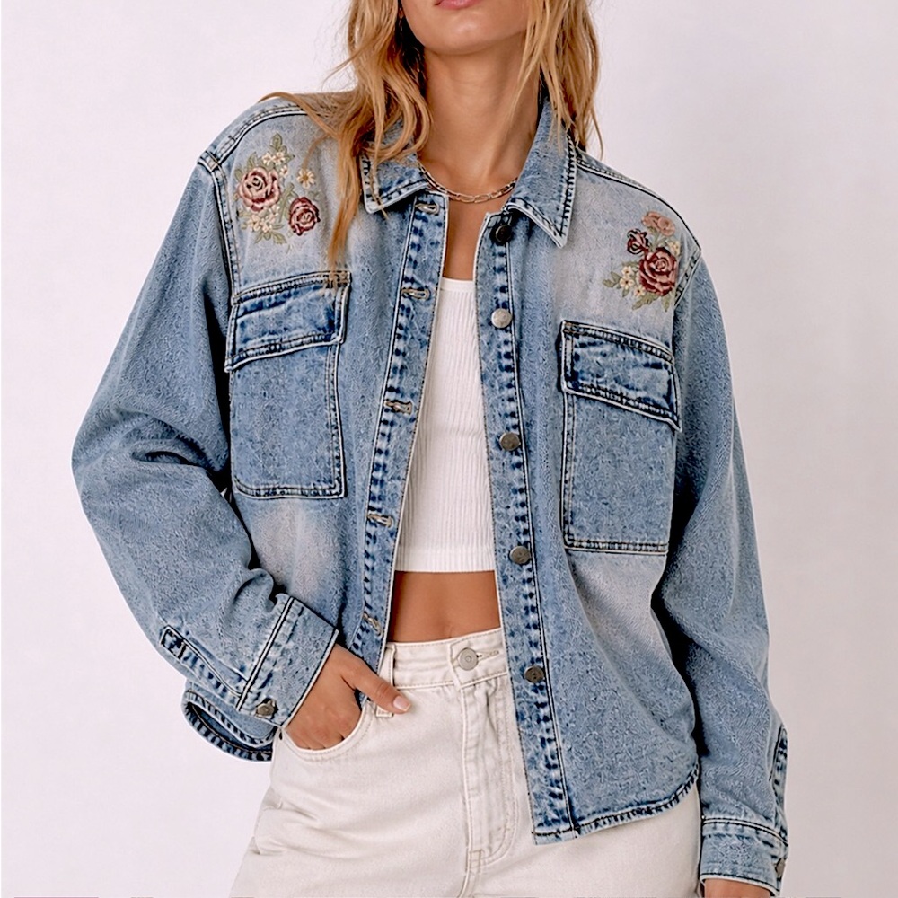 Driftwood DW Steer Head Denim Shacket NWT